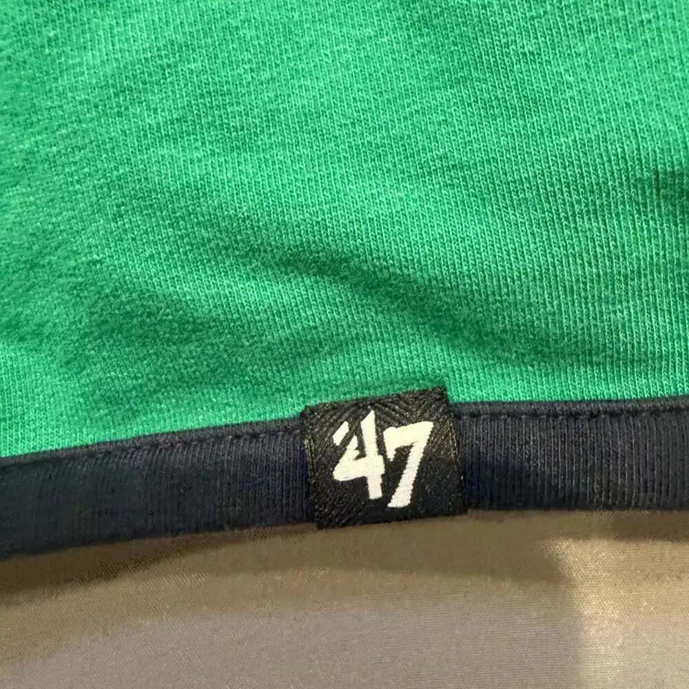 47 Brand Notre Dame Fighting Irish 1/4 Zip Pullover Sweatshirt Green Men's Large